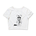 Cute Gothic Teddy Bear Crop Tee — Women’s Goth Punk Crop Top