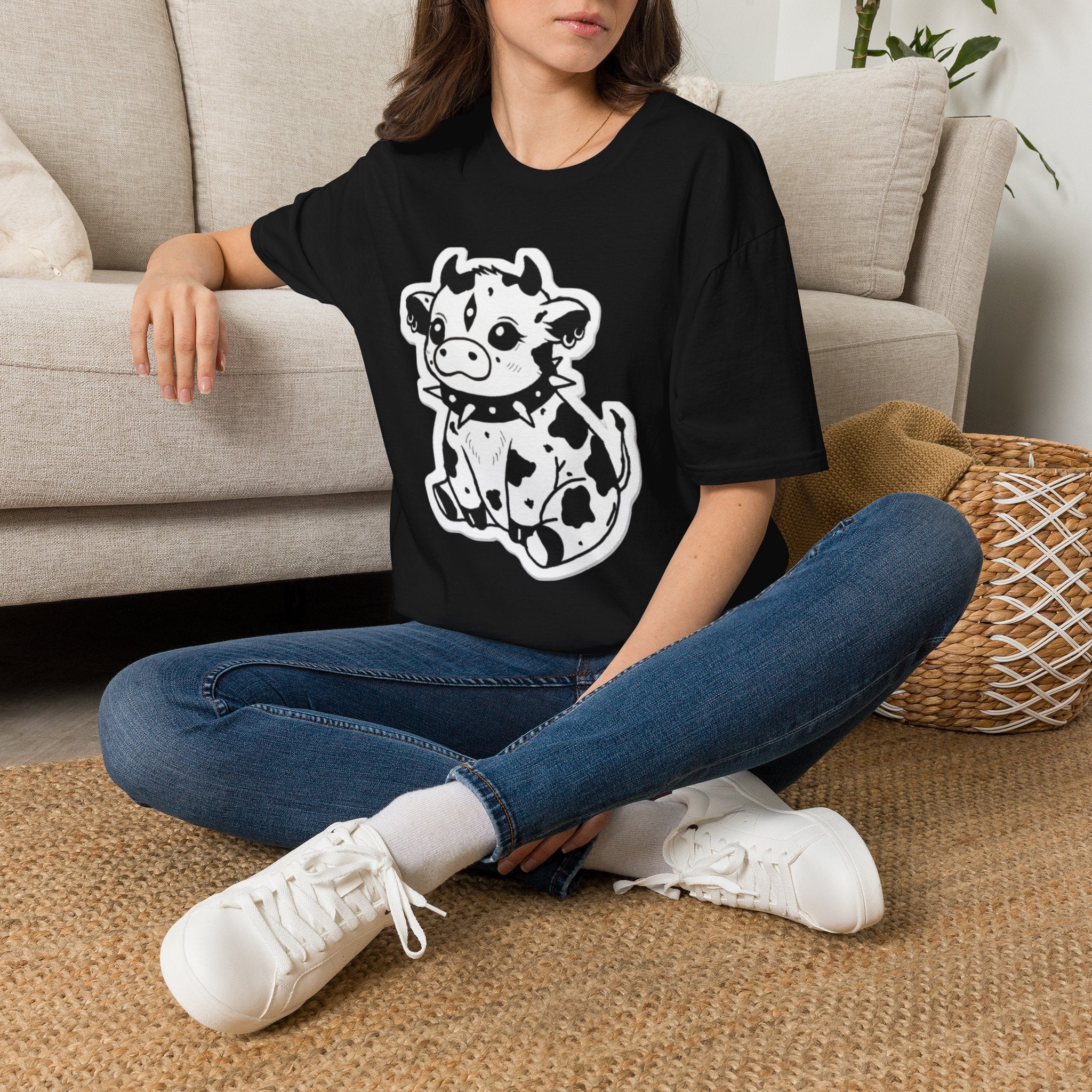 Cute Rock 'n' Roll Cow T-Shirt