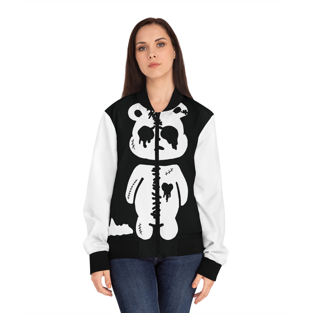 Goth Teddy Bear Women's Bomber Jacket