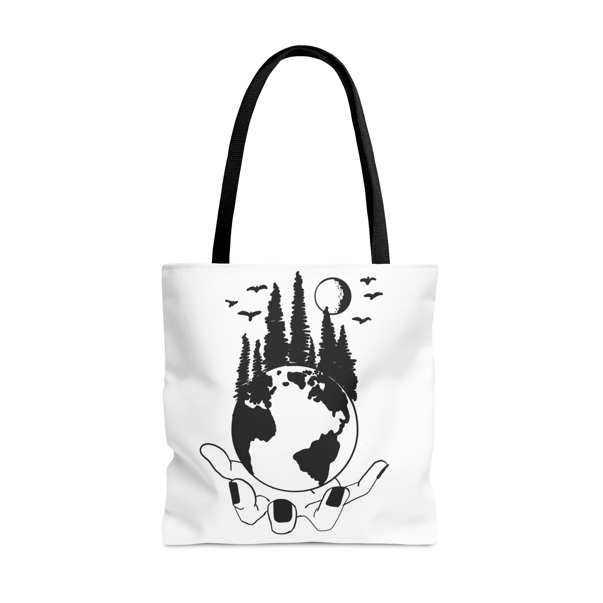 Tote Bag (AOP), earth in your hands