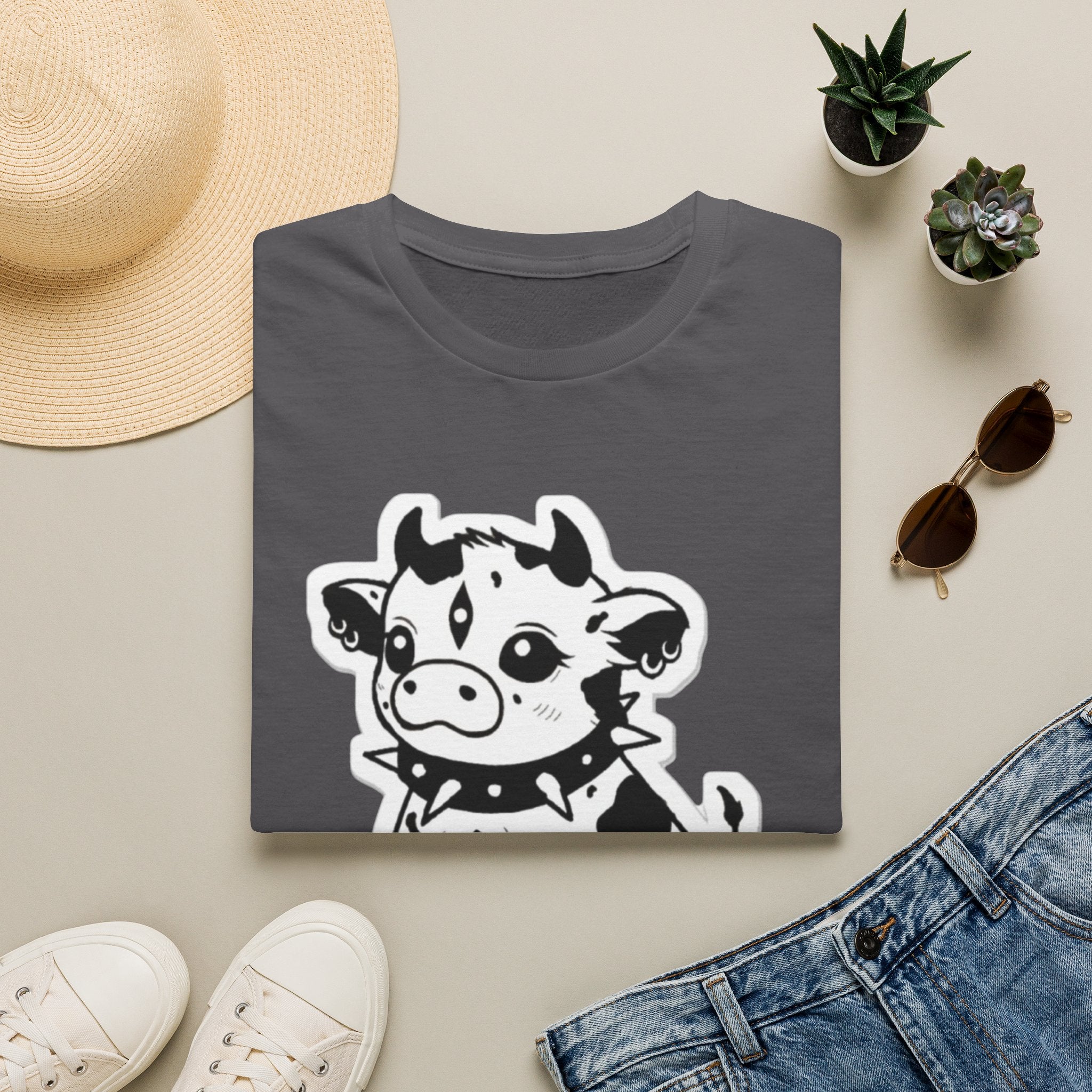 Cute Rock 'n' Roll Cow T-Shirt