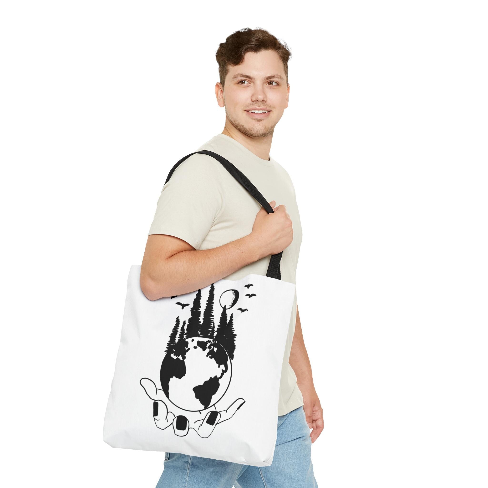 Tote Bag (AOP), earth in your hands